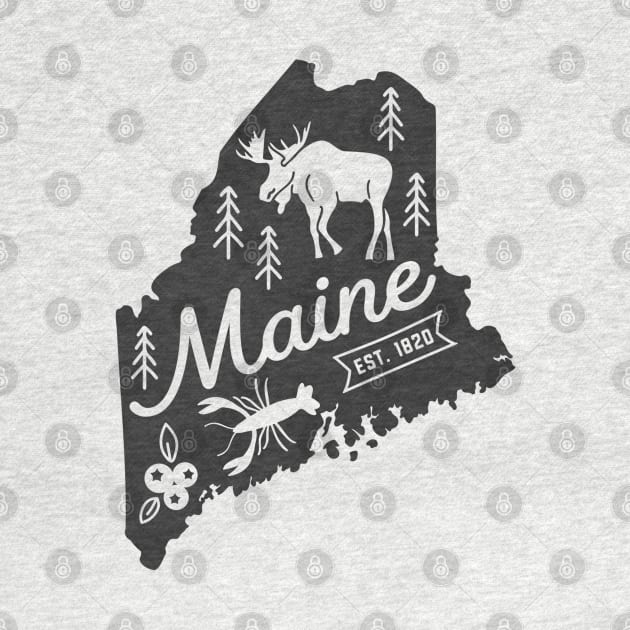 State of Maine Graphic Tee by MN Favorites